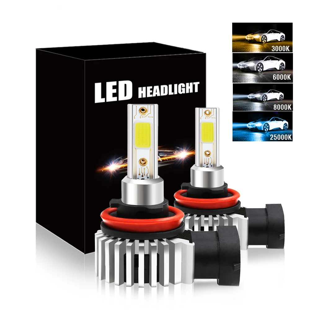 

2Pcs LED Headlight H7 LED H4 Bulb Car H11 H1 H8 H3 H9 9005 9006/HB4 Hi-Lo Beam 60W 12000LM Auto Headlamp LED Fog Light