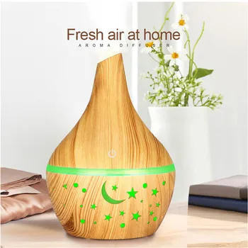 

USB Aroma Essential Oil Diffuser Ultrasonic Air Home Humidifier Mini Mist Maker Aroma Diffuser 300ML 7 Color LED Light Office
