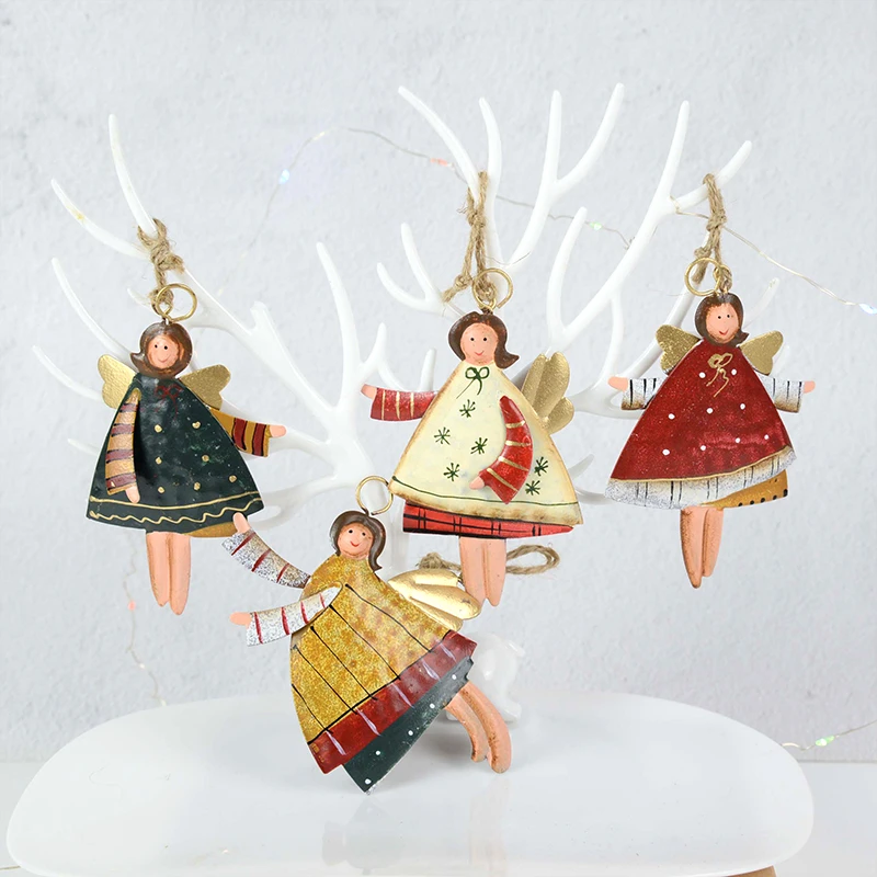 Adornos metálicos para Navidad y colgantes para árbol de Navidad, decoración colgante para el hogar, regalos Año Nuevo para niños, 1 unidad|Colgantes y adornos en forma de gota| AliExpress