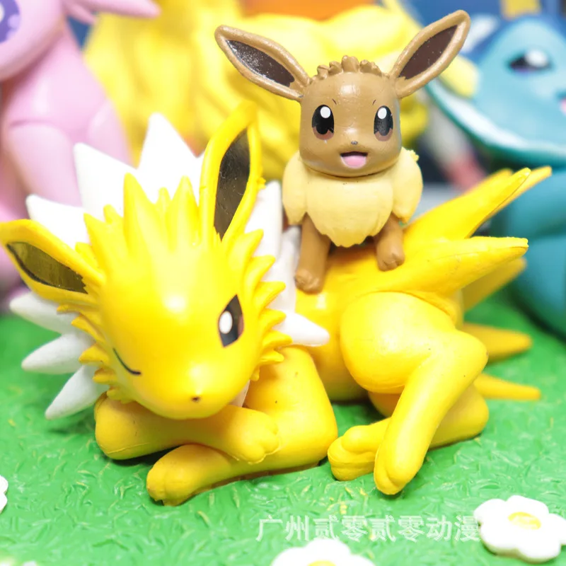 Pokemon figuras de brinquedo pokémon go cena 9 eevee família formas  evolutivas anime figura modelo brinquedos - AliExpress