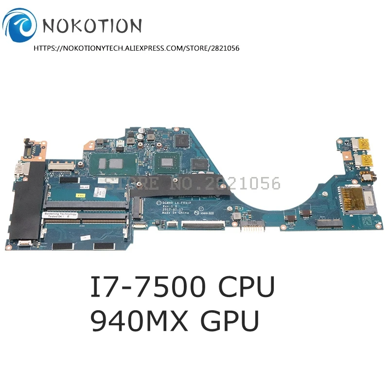 Материнская плата NOKOTION для ноутбука HP 14 BF bf058TX 930576 601 001 DCM40 ЦП с процессором ОЗУ 2 Гб