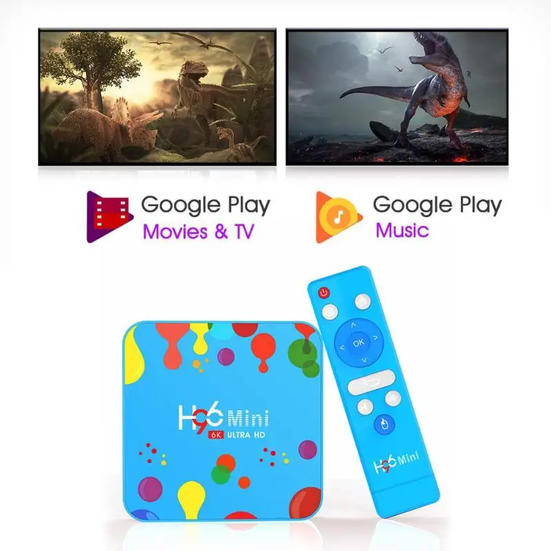 H96 Mini H6 Android9.0 ТВ приставка 4G + 128G Cortex A53 6K 2 4G/5G WiFi медиаплеер Поддержка формата фото