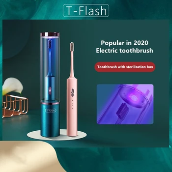 

Sonic Electric Toothbrush Upgraded UV Sterilization Adult Waterproof USB Rechargeable Long Standby Time 4 Brush Head Best Gift