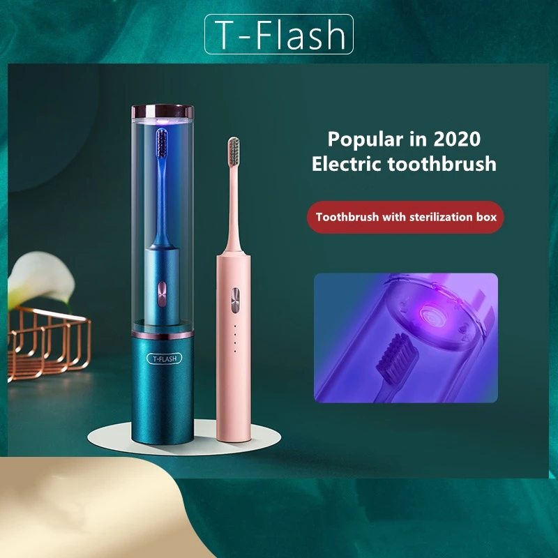Sonic Electric Toothbrush Upgraded UV Sterilization Adult Waterproof USB Rechargeable Long Standby Time 4 Brush Head Best Gift Sonic Electric Toothbrush Upgraded UV Sterilization Adult Waterproof USB Rechargeable Long Standby Time 4 Brush Head Best Gift