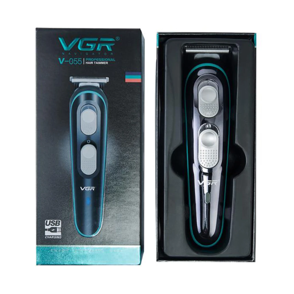 VGR Electric Hair Clipper Full Body Washable Hair Trimmer USB Rechargeable Low Noise Beard Shaver Trimmer for Adult Kids V-055