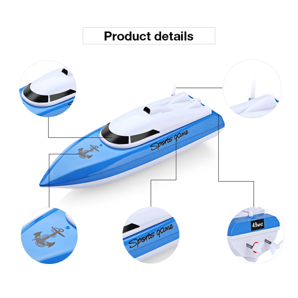 High Speed 20KM/H RC Boat 4CH 2.5GHz 4 Channel Remote Control Speed Boat Electric Racing Boat Toys Model For Children Boys Gifts High Speed 20KM/H RC Boat 4CH 2.5GHz 4 Channel Remote Control Speed Boat Electric Racing Boat Toys Model For Children Boys Gifts