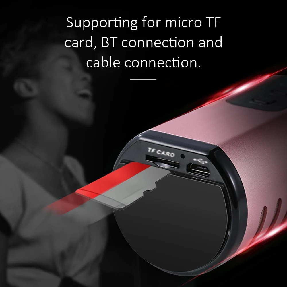 Беспроводной bluetooth микрофон Karaokes плеер Запись микрофон для пения BT4.1 динамик беспроводной микрофон