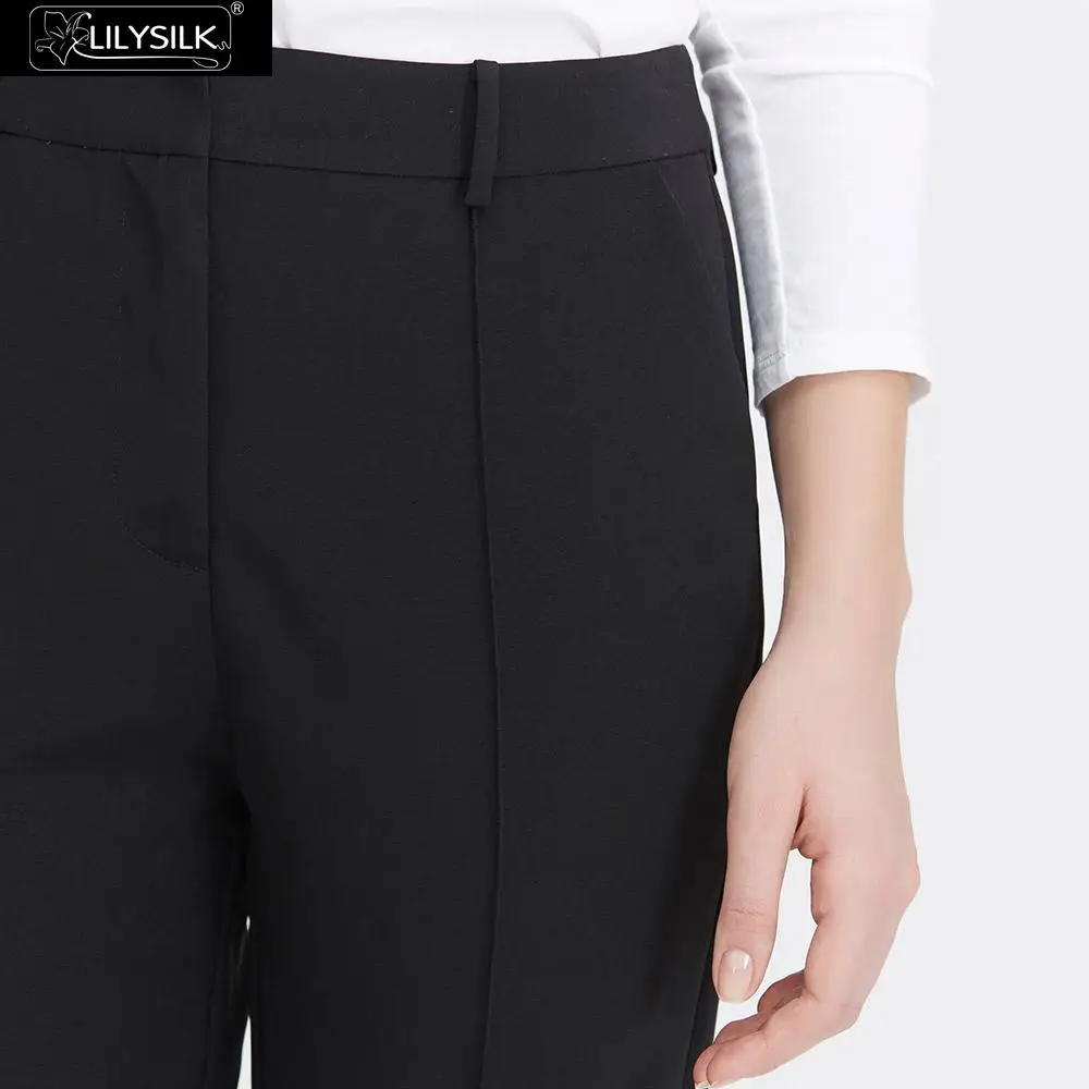 LILYSILK брюки стильные шелковые укороченные женские новые