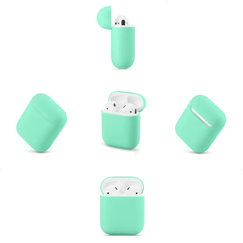 Soft Silicone Cases For Apple Airpods 1/2 Protective Bluetooth Wireless Earphone Cover For Apple Air Pods Charging Box Bags