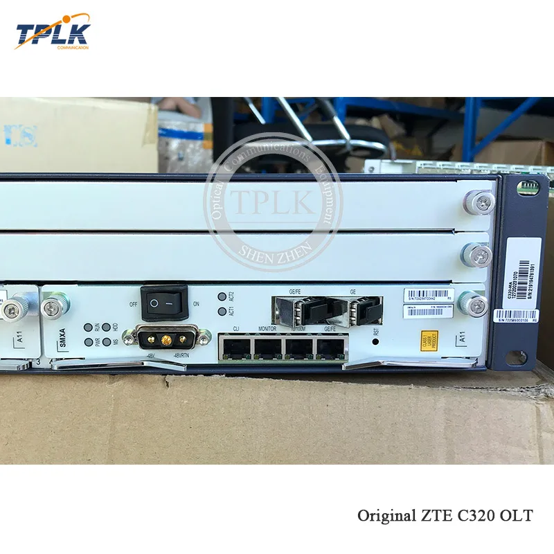 AliExpress горячая Распродажа оригинальные мини zte C320 шасси OLT GPON с 2* 1GE SMXA/1 карточная игра, постоянного тока(-48/72 V) Источник питания английской прошивкой