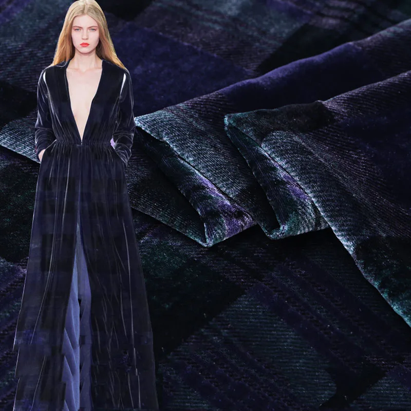 kpop клетчатая шелковая бархатная ткань для платья tissu bazin riche getzner африканская telas por metro stoffen tissus au metre tecidos