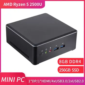 Billige MN25 Mini PC AMD Ryzen 5 2500U Radeon Vega 8 Grafiken GPU 8GB DDR4 256GB NVME SSD Gaming PC Computer Windows 10 HDMI + DP