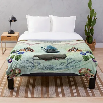 

Printed Throw Blanket Sherpa Fleece Soft Blanket Flannel Rug Home Decoration For Bed Drop Shipping Collage Vintage