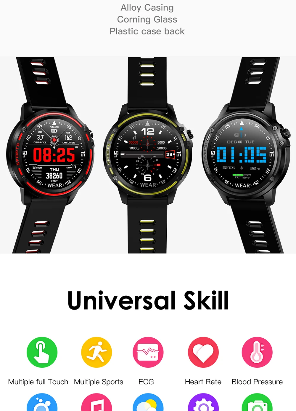 Новые L5 L8 L9 умные часы для мужчин IP68 водонепроницаемые Reloj Hombre с ЭКГ PPG кровяное давление сердечный ритм спортивные фитнес умные часы