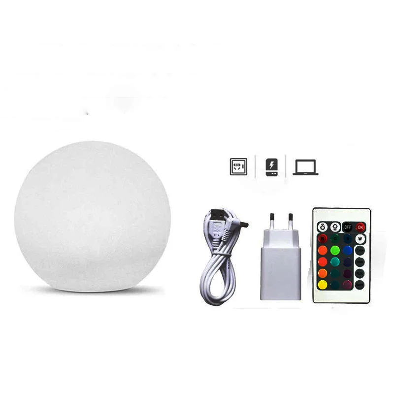 Colorful LED Outdoor Garden Glowing Ball Lights with Remote Patio Landscape Pathway LED Illuminated Ball Table Lawn Lamps Pool