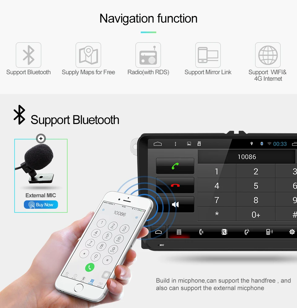 Best uniway ALFKS7071  2G+32G  android 8.1 car dvd for focus ford mondeo ford kuga ford  S-MAX C-MAXcar radio 9