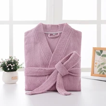 Женский халат полотенце хлопок теплая зимняя ночная рубашка для подружки невесты пижамы кимоно пеньюар невесты банный халат белый розовый