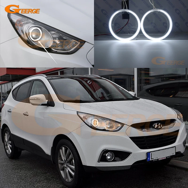 Отличные CCFL ангельские глазки Halo Кольцо Комплект ультра яркий для Hyundai ix35 2010 2011 2012