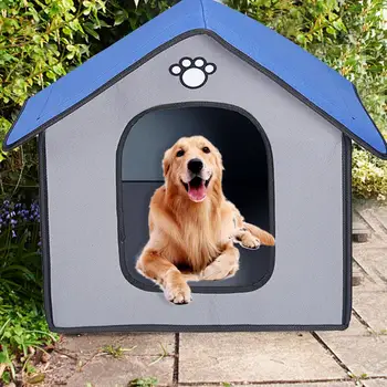 

Warm Dog House Cage Rainproof Waterproof Kennel And Cattery With Removable Inner Pad For Pets Indoor And Outdoor Sleeping