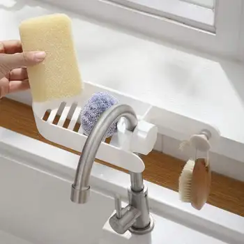 

2020 hot Dish Cloths Rack Suction Sponge Holder Clip Rag Storage Rack Bathroom Soap Dish Drain Shelf Kitchen Baskets 2020...,