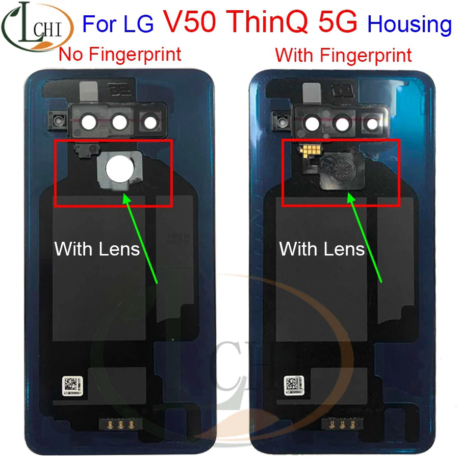 Чехол со стеклянным корпусом для LG V50 ThinQ задняя крышка аккумулятора панель