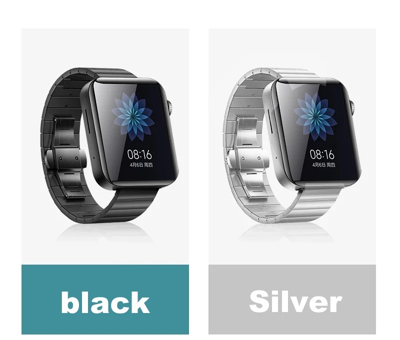 18 мм браслет из нержавеющей стали для Xiaomi smart watch Butterfly buckle Quick release сменный ремешок регулируемый размер