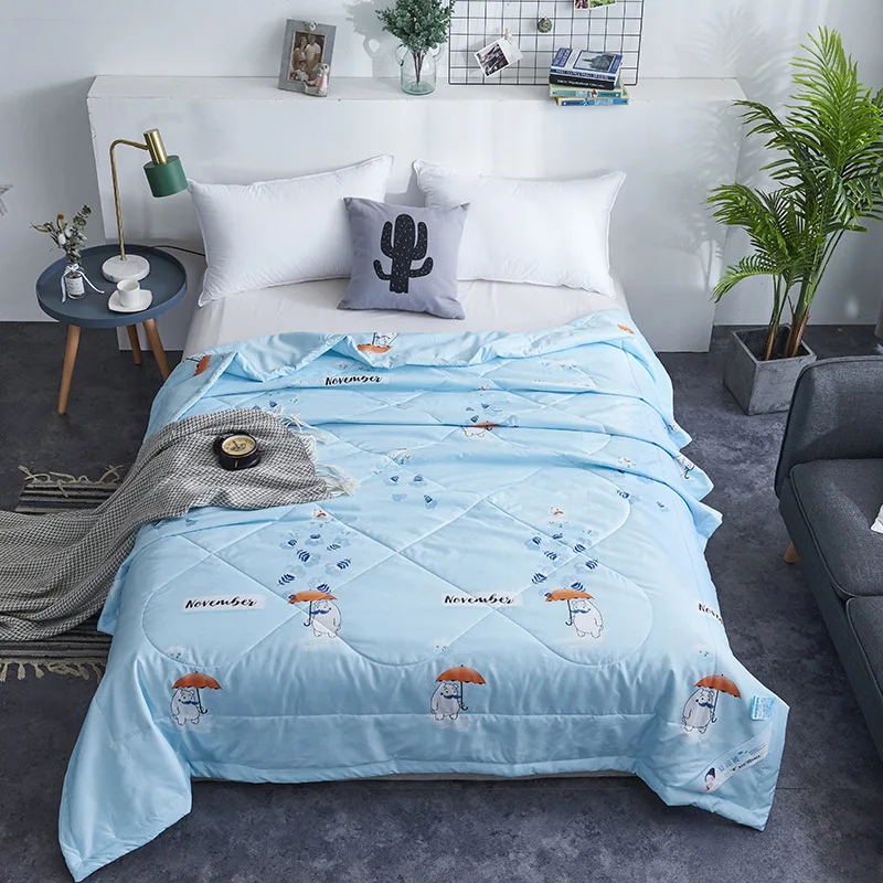 

Cotton Summer Quilt Airable Cover Pure Cotton Summer Blanket Spring And Autumn Duvet Insert Single Double Thin Blanket Gift
