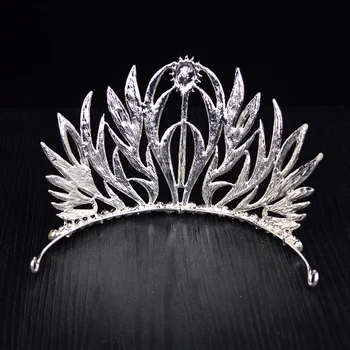 

Bridal Crown Headdress European Vintage Baroque Wings Crown Wedding Princess Hair Accessories Jewelry