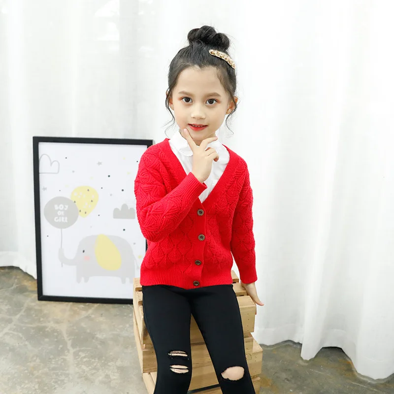 

Can Pick Code GIRL'S Cardigan Sweater Coat Sweater GIRL'S Autumn Clothing Small CHILDREN'S Western Style Children Baby New Style