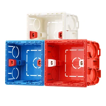 

Internal Socket Case Home Office Wiring Socket Box PVC Flame Retardant Wall Mounted Socket Box