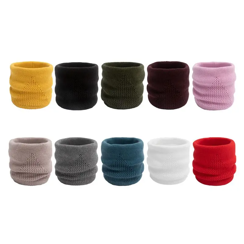 

Warm Bib Autumn And Winter Neck Warmer Hollow Collar Solid Color Outdoor Fake Collar Single Loop Knitted Woolen Face Mask Collar