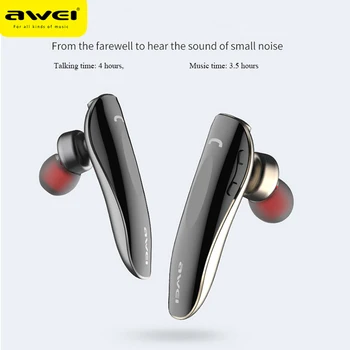 

AWEI N1 Bluetooth Earbuds Single Ear Mini Hand Free Call Wireless Earphone for Phone Xiaomi Huawei