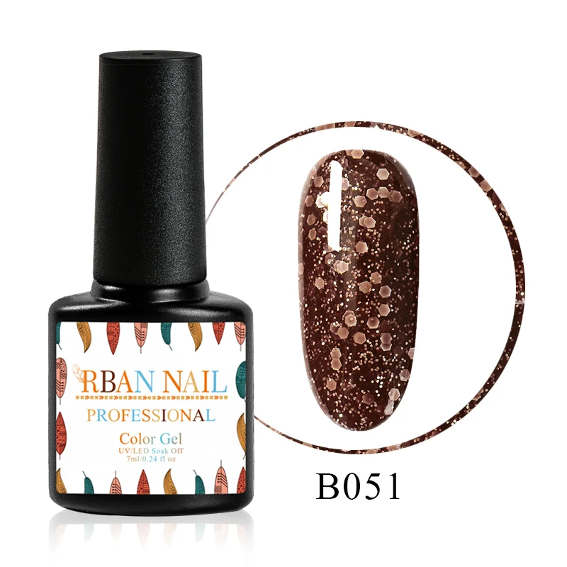 RBAN NAIL 7 мл УФ-гель для ногтей золотой блеск ногтей Laquer голографическая блестящая гель лак замачиваемый лак для творчества маникюрное украшение - Цвет: M30183