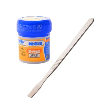 

Soldering Paste Flux XG-50 Solder Tin Sn63/Pb67 For Hakko 936 TS100 Soldering Circuit Board SMT SMD Repair Tool With 1pc Scraper