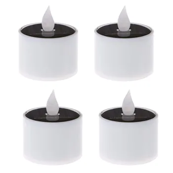 

Candle Light Flameless Elegant Waterproof Yellow Flicker LED Candles Solar Powered Light Solar Candles for Garden