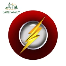 EARLFAMILY 13cm x 13cm 3D Car Stickers The Flash Logo Super Hero Car Window Bumper Decal Rear Windshield Car Styling Sticker
