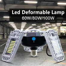 

E27 Led Lamp For Garage 100W Industrial Light Bulb Warehouse Ceiling Lamp Led Foldable Garage Light 100-277V Workshop Lighting