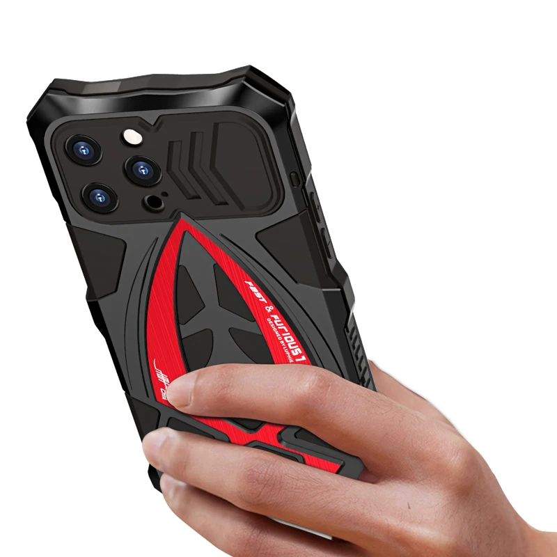 

Металлический бронированный чехол с полной защитой для iPhone 13 Pro, противоударный грязеотталкивающий Роскошный Алюминиевый Чехол для Телефона iPhone 12 13 Pro Max