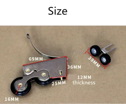 Wardrobe push-pull door roller double wheel roller pulley pull-off door silent accessories wheels for show original lying title