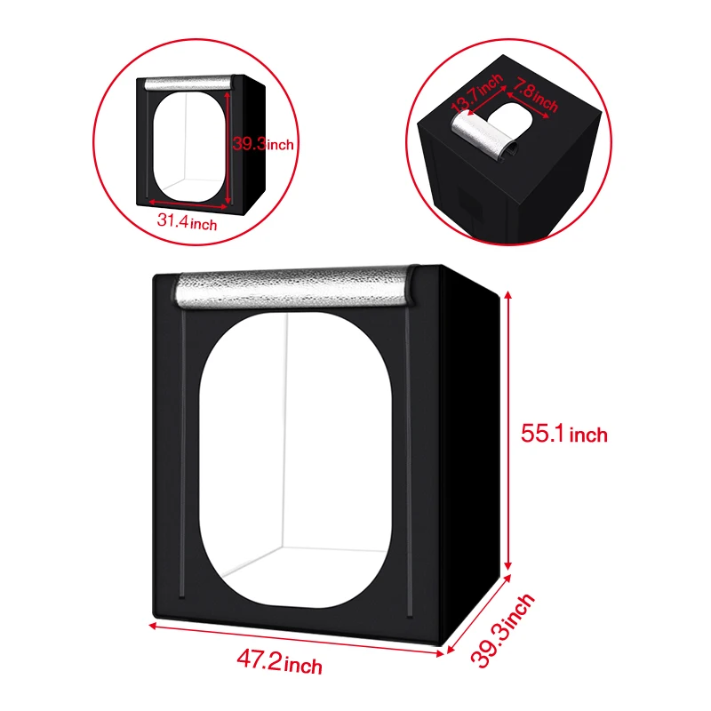140*120*100cm Professional Photo Studio Soft Light Box LED Video Lighting Tent for Clothes Trolley case children's Photography