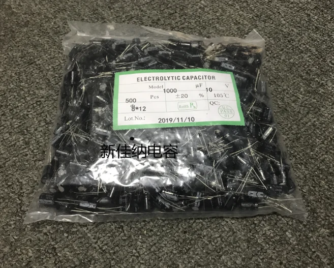 Mxy 20 P/Lotto 1000Uf/10V Volume 8*12Mm 1000 Microfarads 10 Volt Linea Di Condensatori Elettrolitici In Alluminio Dip