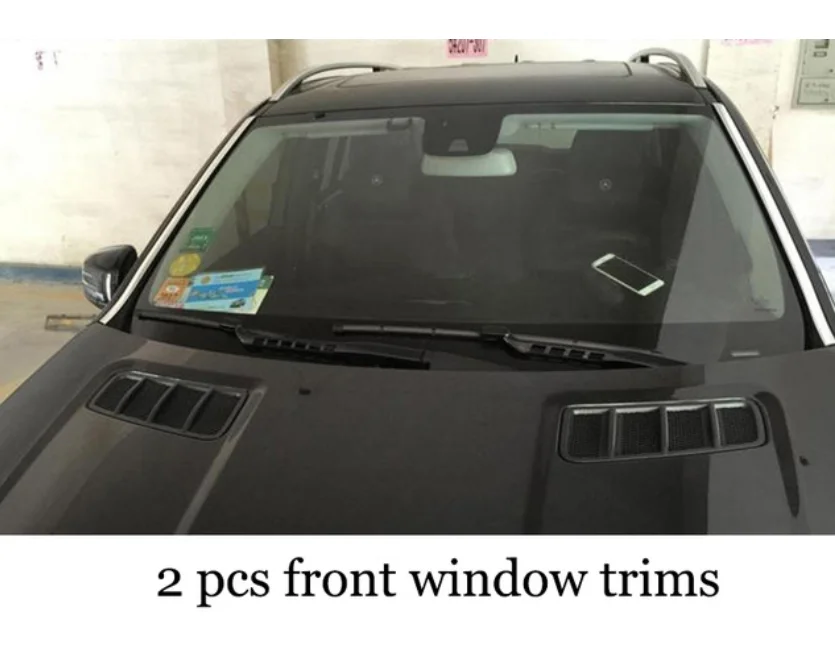 2 pcs trims Нержавеющая стальная оконная декоративная планка для mercedes benz ML300 ML350 ML250 GLE320 GLE350 GLE400 2012 - Цвет: 2 pcs trims