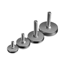 Pieds de meuble en métal antidérapant, Base antidérapante, pour Table basse, meuble, M6 M8 M10, niveleur de pieds réglable, 15mm 40mm, 2/4/8 pièces 