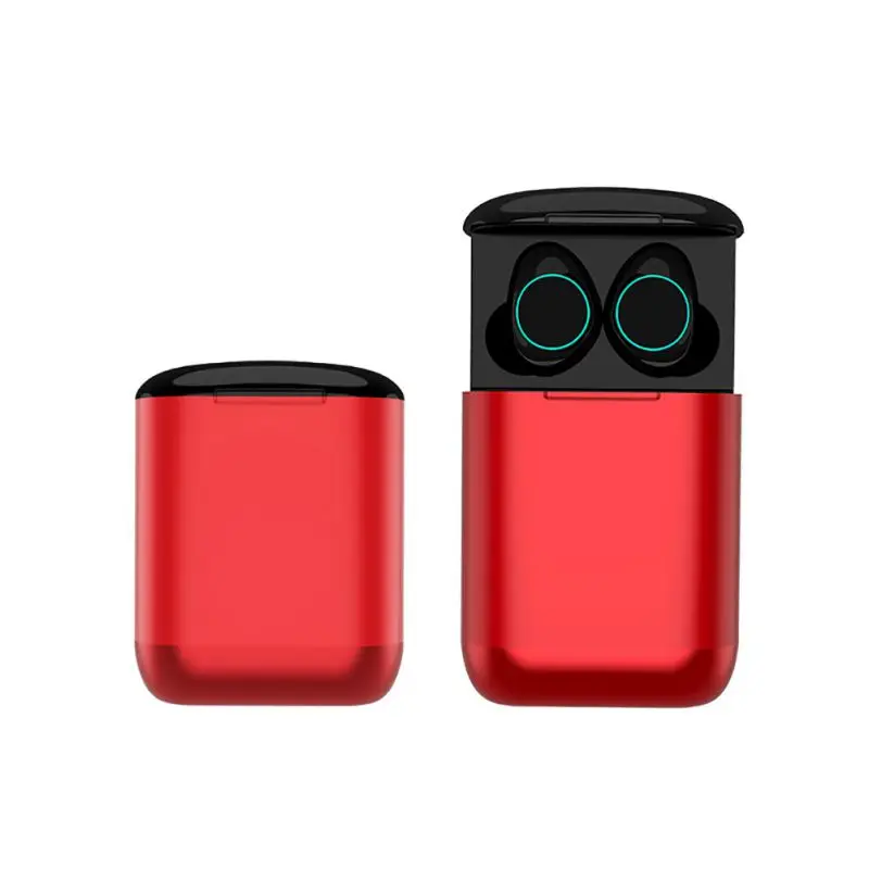 S7-TWS Мини Bluetooth стерео наушники-вкладыши Наушники портативные беспроводные водонепроницаемые спортивные наушники-вкладыши поддержка зарядной коробки - Цвет: Красный