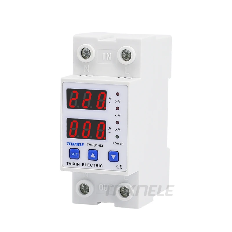 63A 230V din рейка Регулируемое напряжение и защита под напряжением защитное