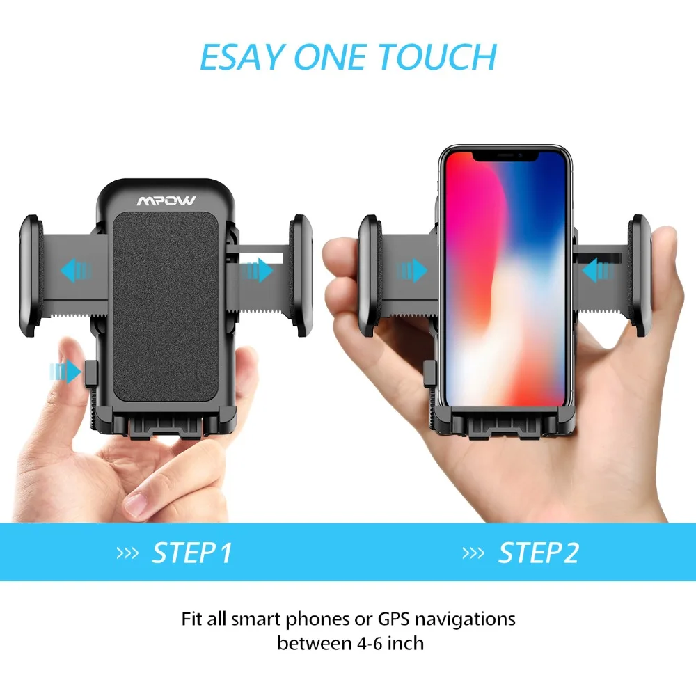 Mpow 4-6 inch Adjustable Dashboard Cellphone Car Mount Universal Car Phone Holder Stand with Strong Sticky Pad For iPhone XSX8 (4)