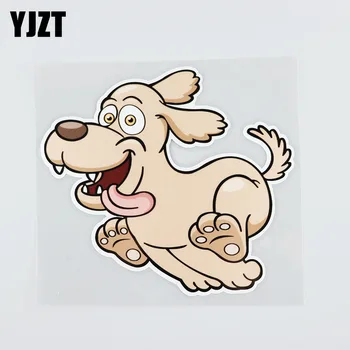 

YJZT 14.4CMX13CM Animals Lovely The Dog Car Sticker Decal 13B-0119