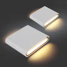 6 Вт светодиодный настенный светильник черный и белый алюминий IP65 современный бра для спальни ванной прикроватный открытый крыльцо балкон декоративный светильник