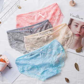 

Plus Size S/XL Fashion High Quality Women's Panties Transparent Underwear Women Lace Soft Briefs Sexy Lingerie intimates