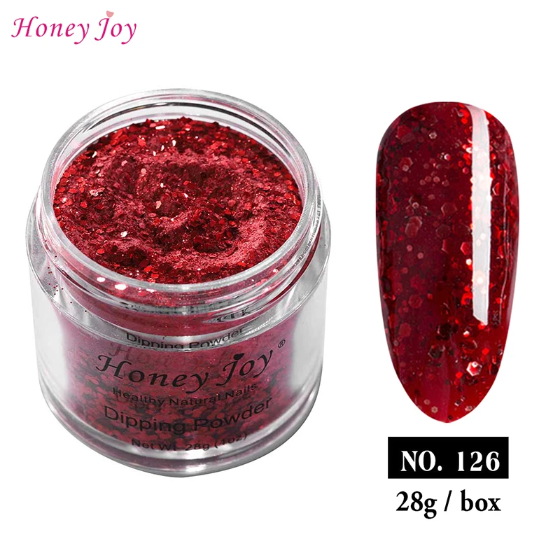 18g/28g Very Fine Red Wine Shine Glitter Hexagon Sequin Paillette Dip Powder Long-lasting Nails No UV Light Needed